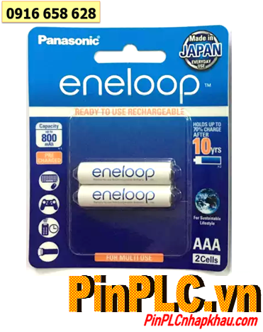 Eneloop BK-4MCCE/2BT; Pin sạc AAA 1.2v Panasonic Eneloop BK-4MCCE/2BT (AAA800mAh)_Vỉ 2viên